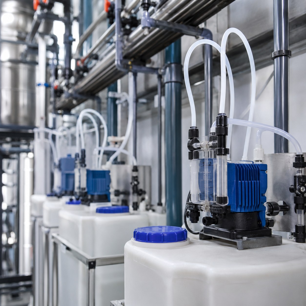 Dosing and metering lines