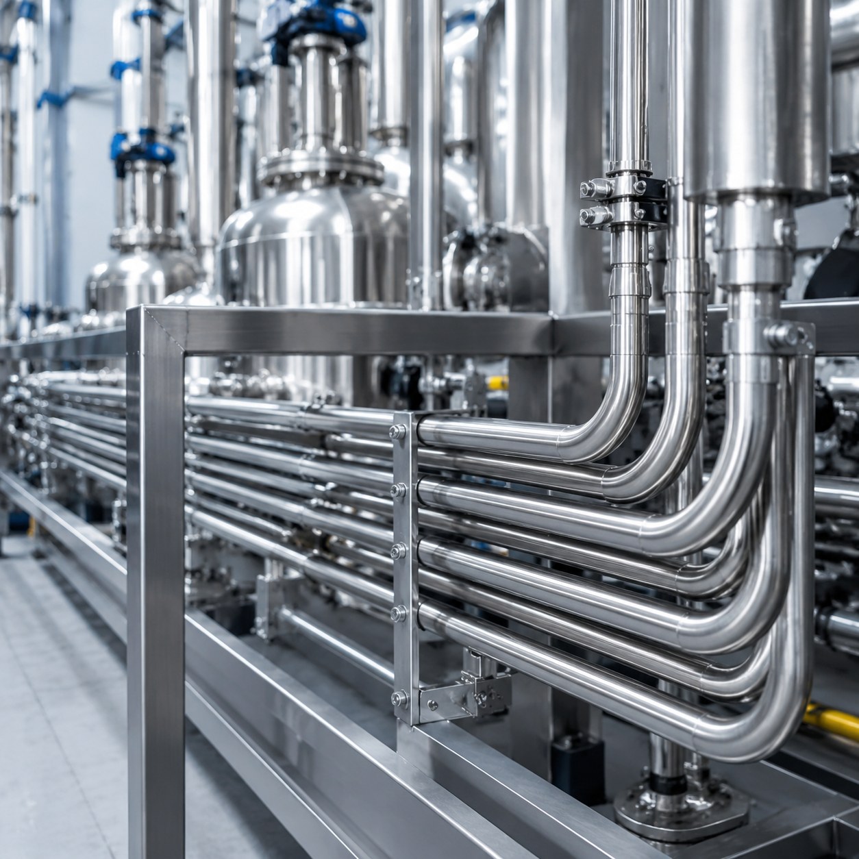 Clean safe routing for chemical processing tubing