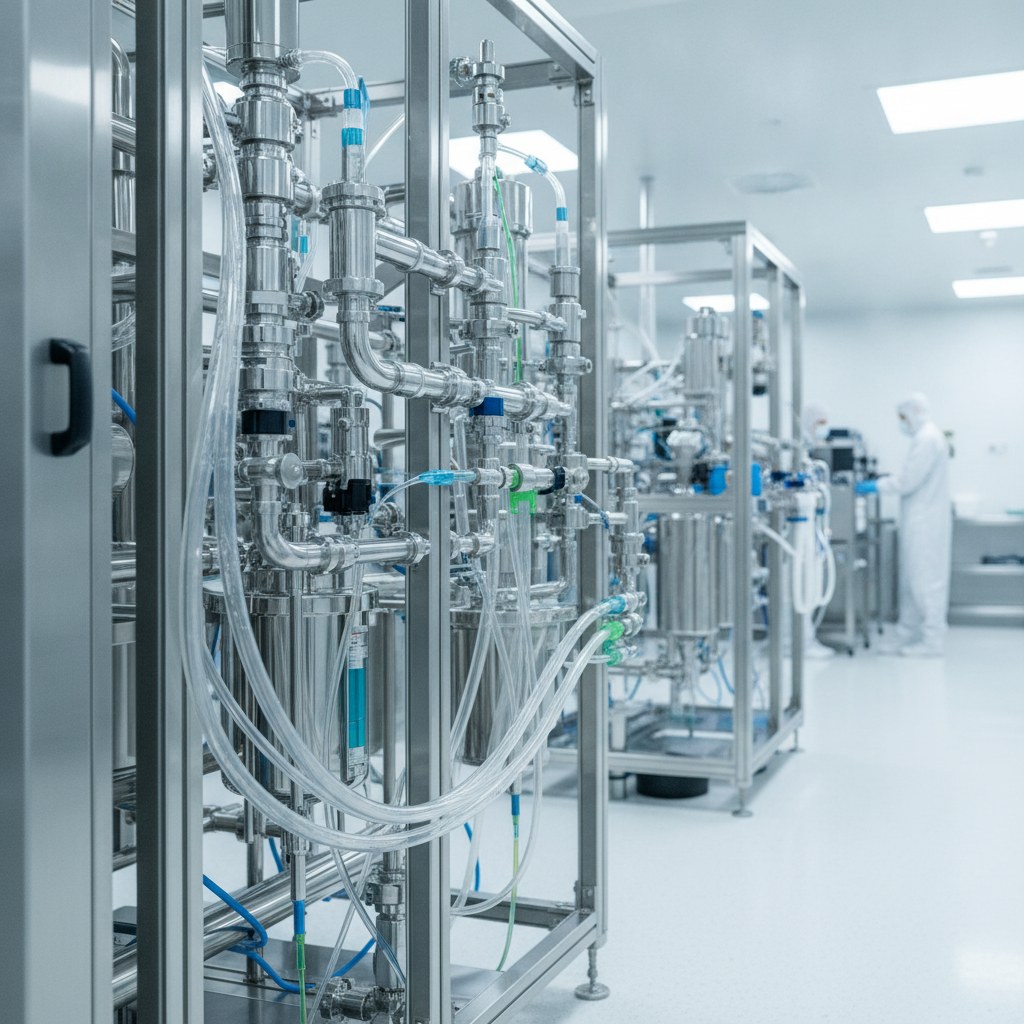 PTFE tubing used in semiconductor and clean fluid handling equipment
