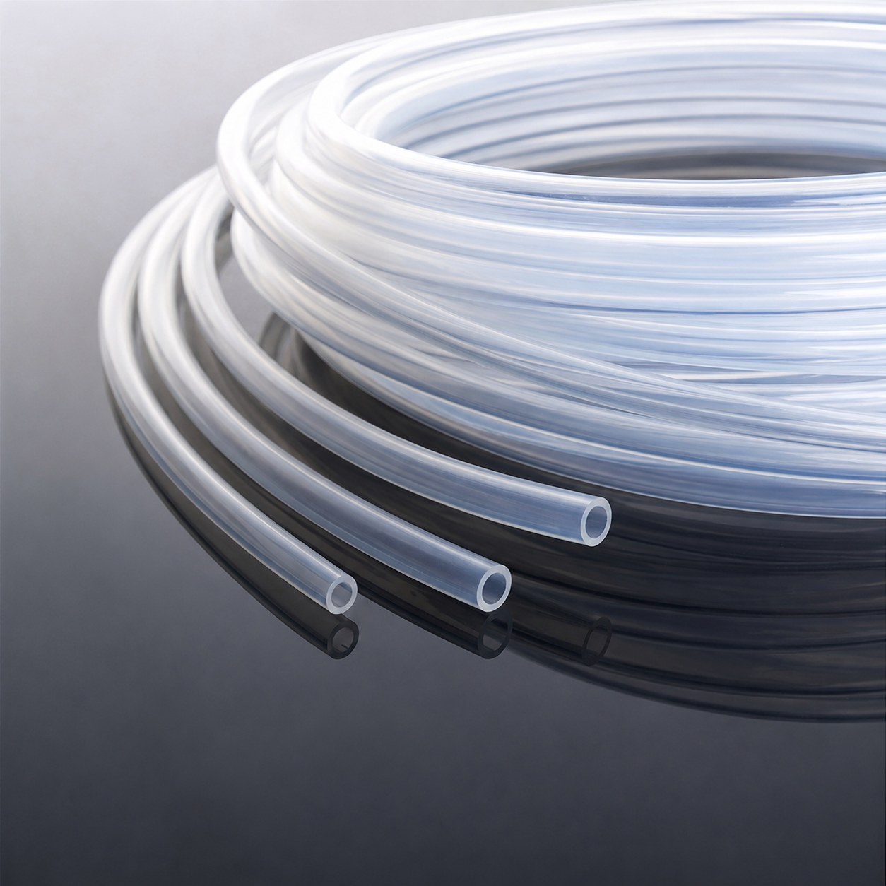 Photorealistic industrial website image for etfe tubing: Quantity, clean product or application scene, no text, no logo, no watermark