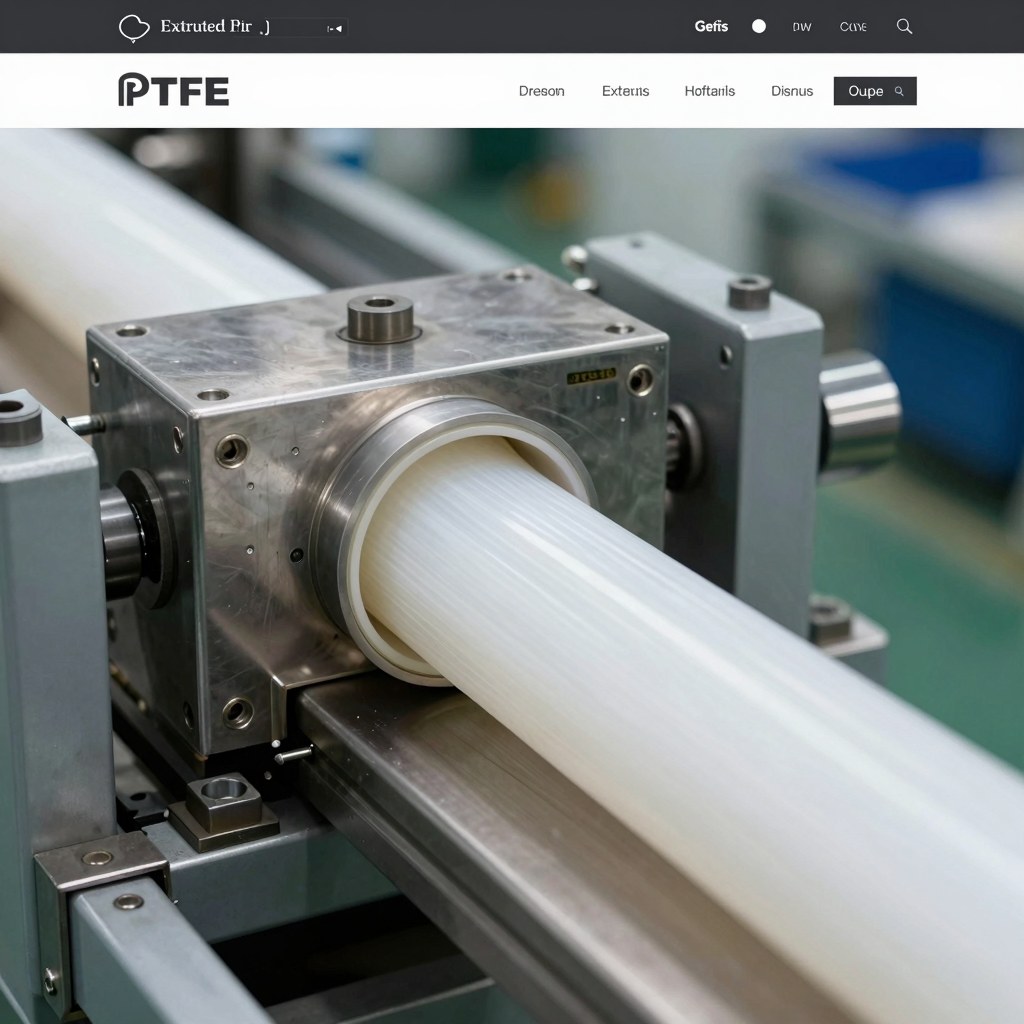 PTFE extrusion line setup illustration for custom tubing production