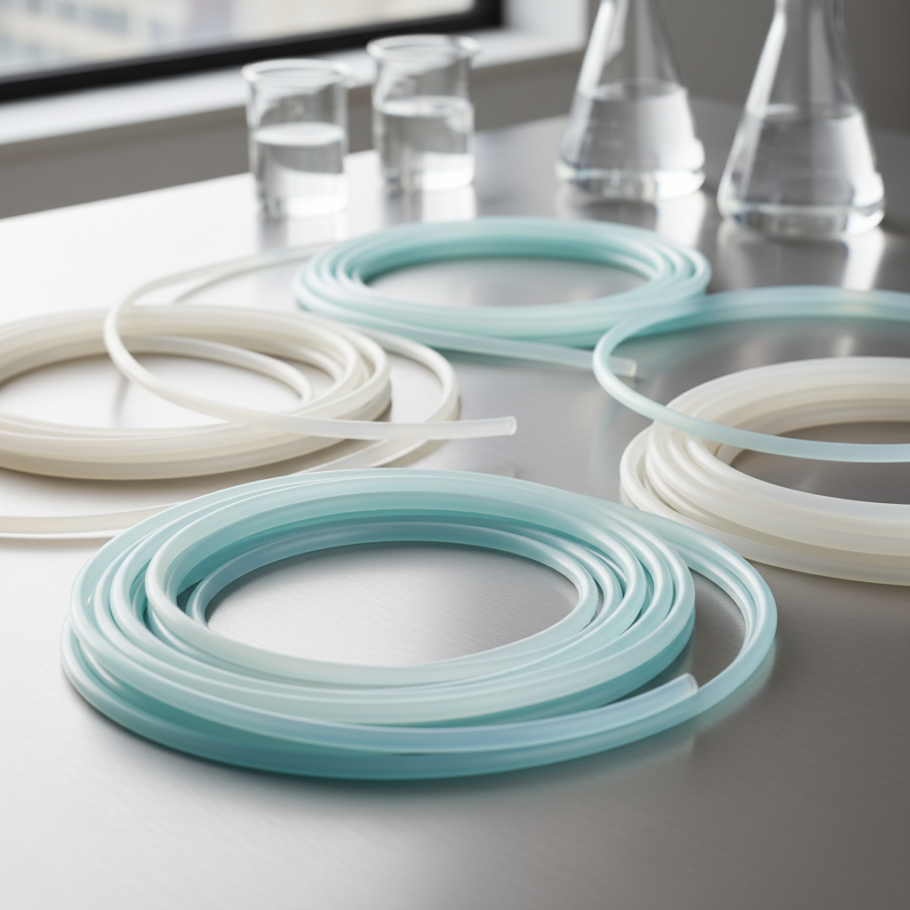 Clean translucent ETFE tubing coils for industrial and laboratory applications