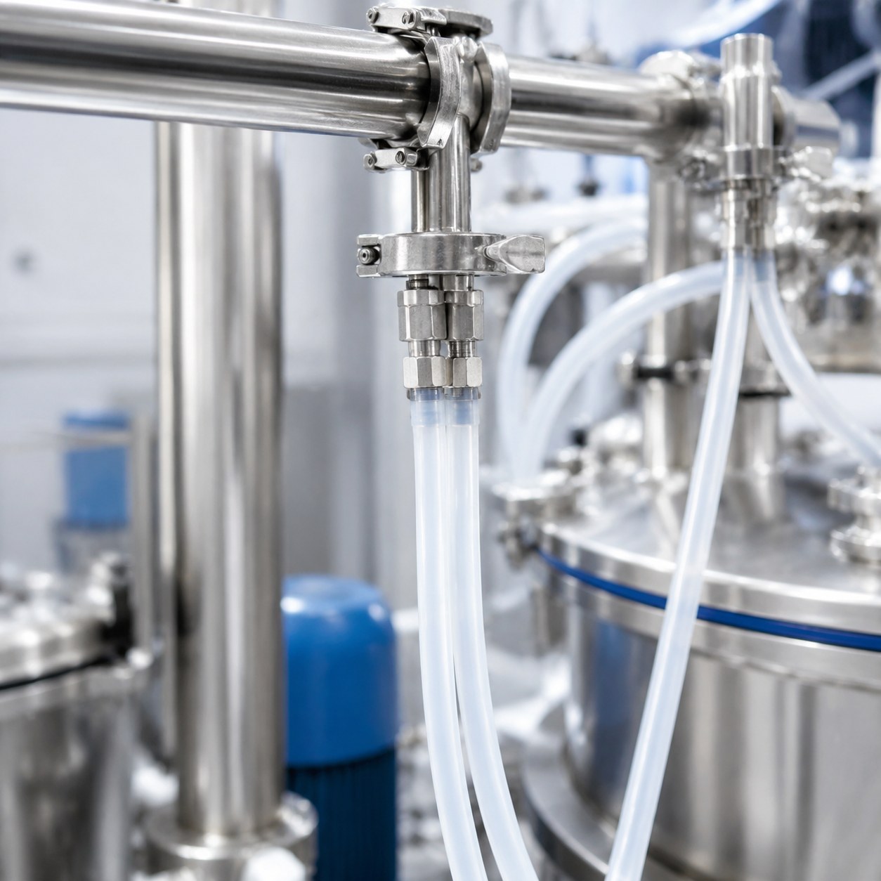 Photorealistic industrial website image for ptfe tubing: Material Fit, clean product or application scene, no text, no logo, no watermark