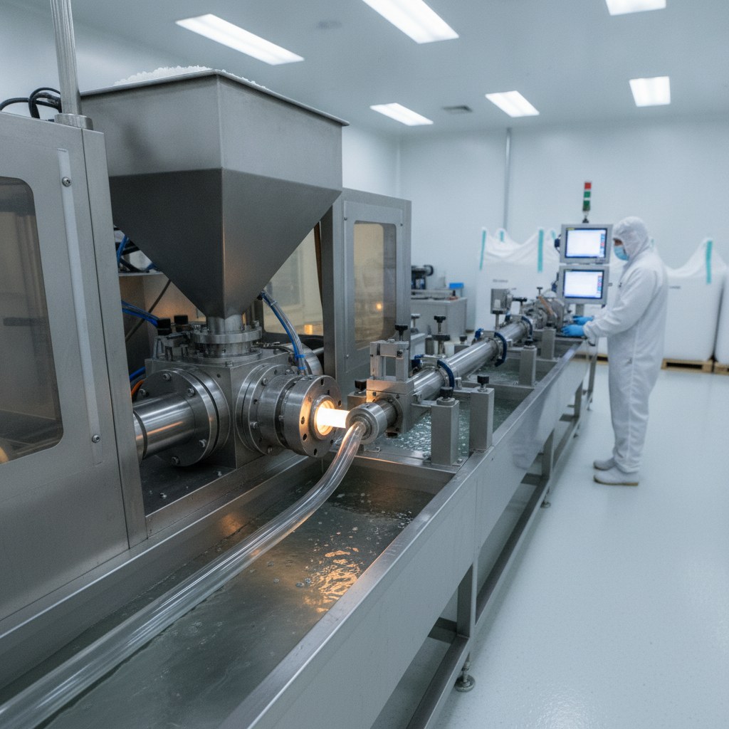 From virgin PFA resin through extrusion and handling to finished high-purity tubing